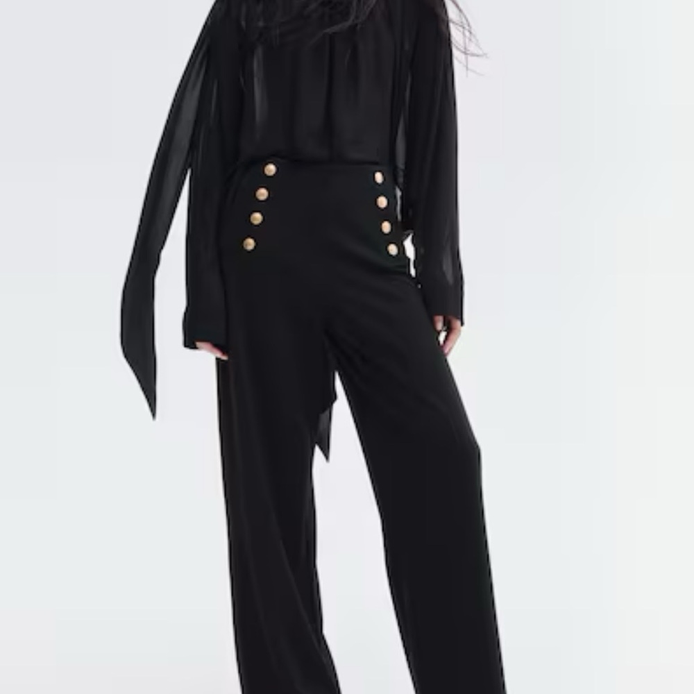 Elegant Black High-Waisted Pants